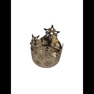 single wick snowflake candle holder
